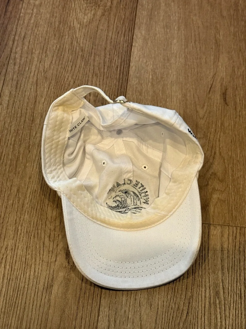 White Claw Embroidered Wave Dad Hat - White - Picture 5 of 5